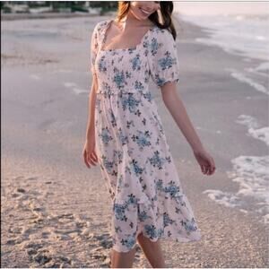 Gal Meets Glam Dress 12 Isabel Cottagecore Beachy Feminine Romantic Floral $188